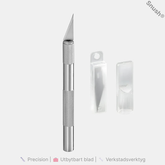 Goobay precisionskniv i metall med utbytbart blad och extrablad