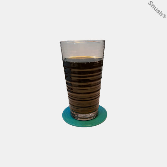 Snush® rund räfflad PU-pad 9 cm som underlägg för muggar och glas