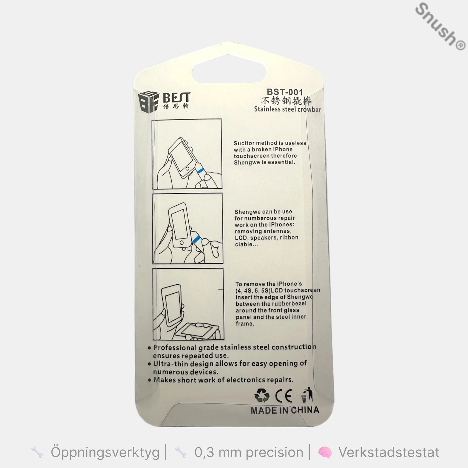 BEST BST-001 öppningsverktyg baksida – instruktioner och användningsområden för mobil- och surfplattereparation
