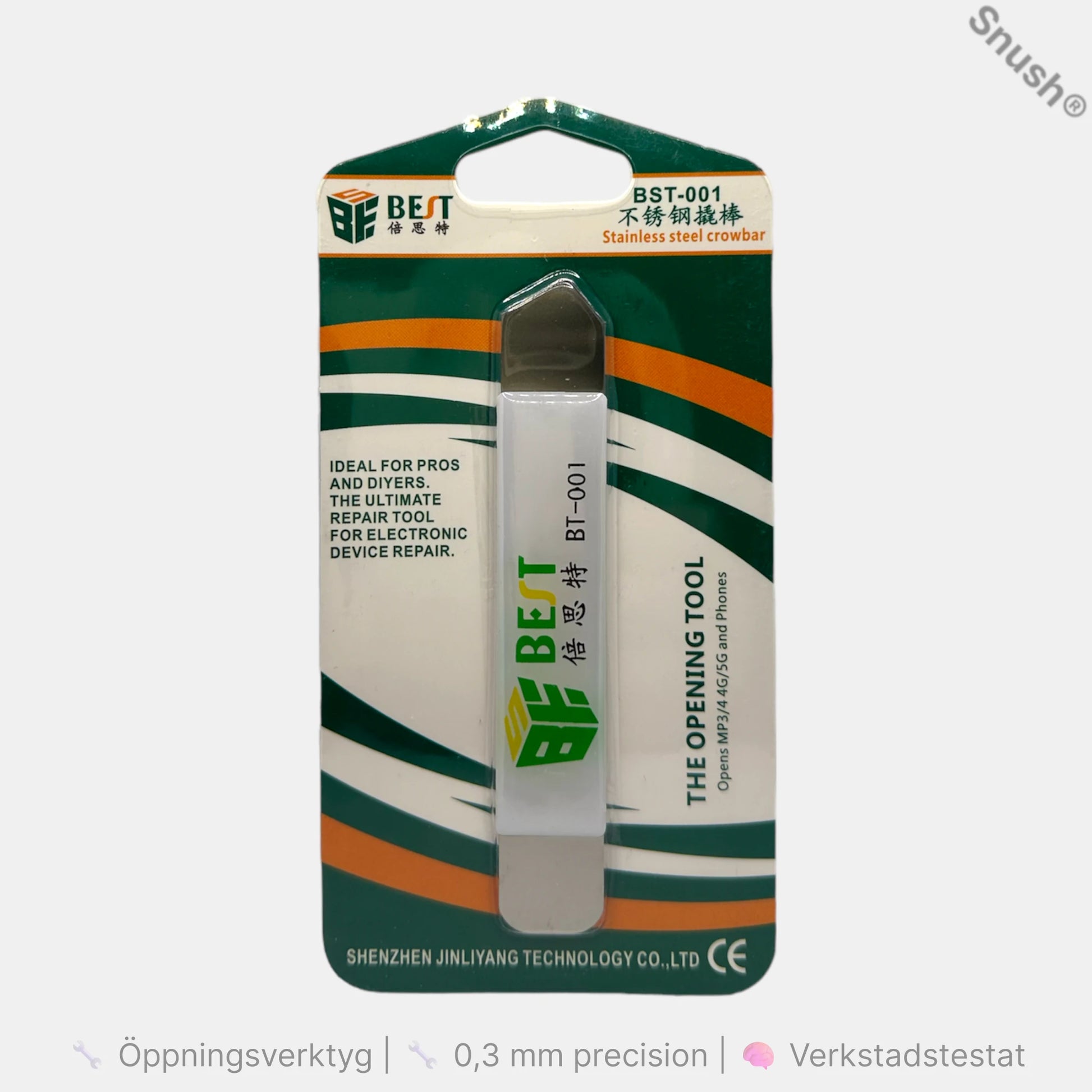 BEST BST-001 öppningsverktyg i originalförpackning – 0,3 mm precisionsverktyg för mobil- och elektronikreparation