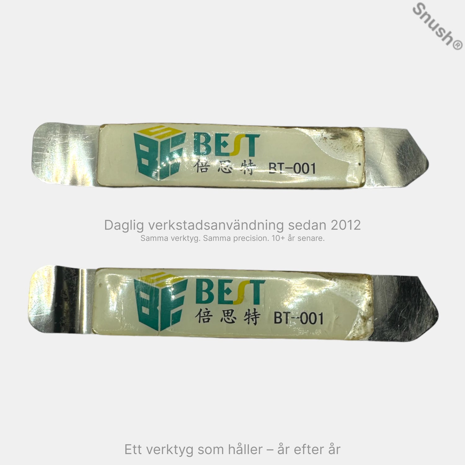 BEST BST-001 öppningsverktyg i rostfritt stål – daglig verkstadsanvändning sedan 2012, samma verktyg och precision efter 14+ år