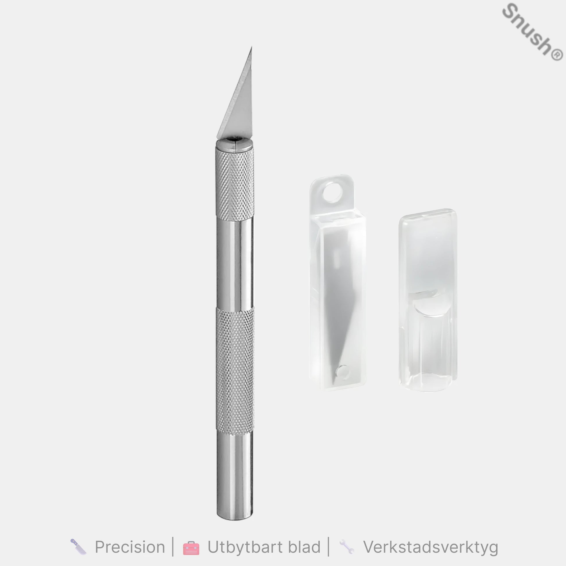 Goobay precisionskniv i metall med utbytbart blad och extrablad