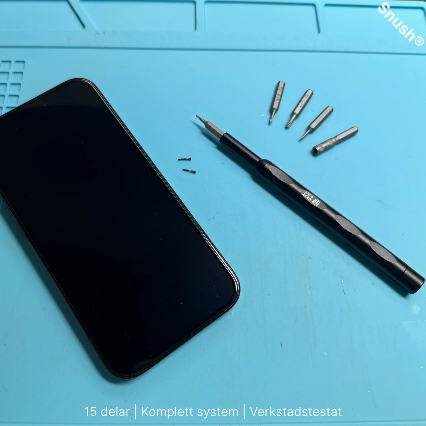 ProLab™ precisionsskruvmejsel och iPhone för säker demontering och reparation