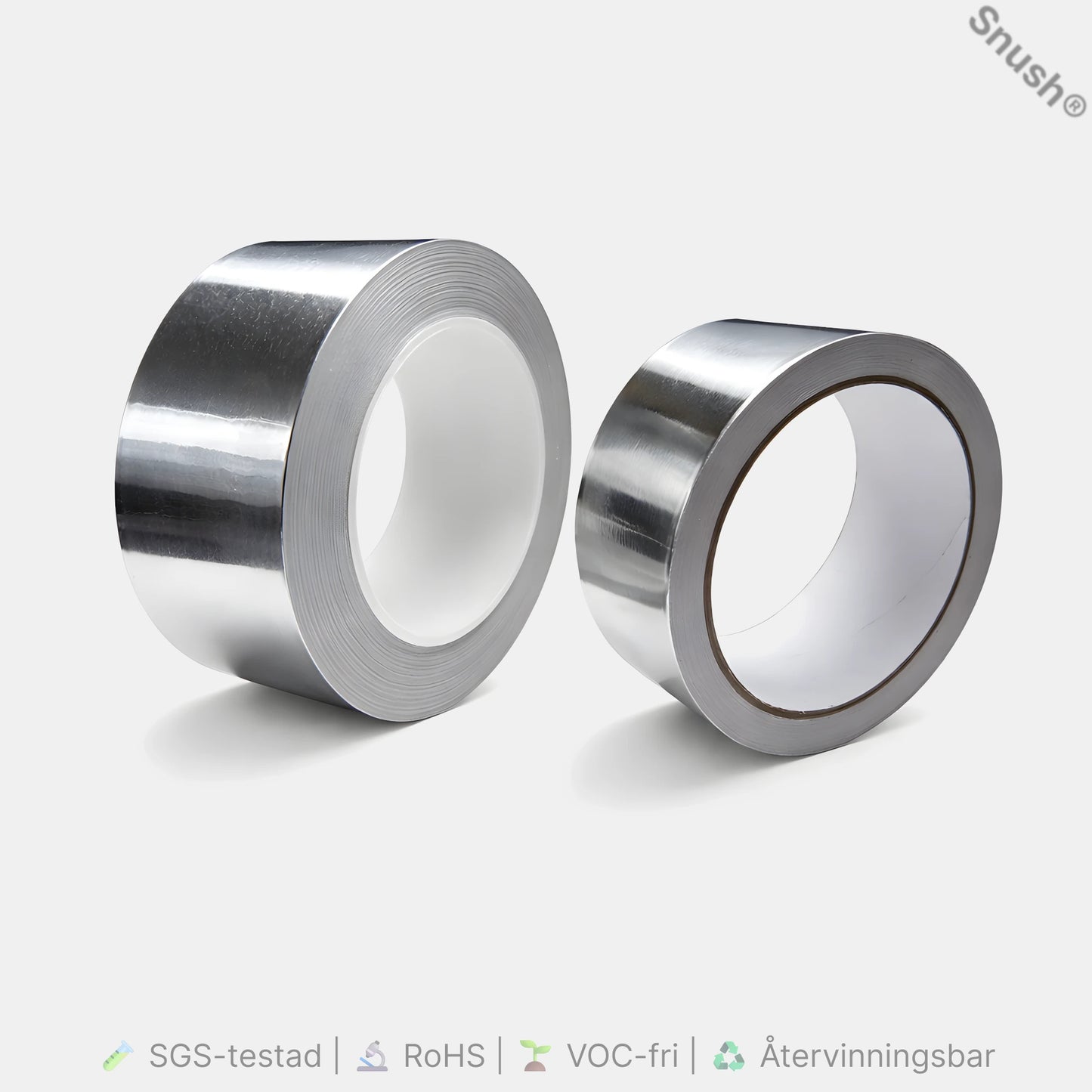 ProLab™ Aluminum Conductive Tape 50 mm × 20 m – single och double conductive aluminiumtejp för EMI och jordning