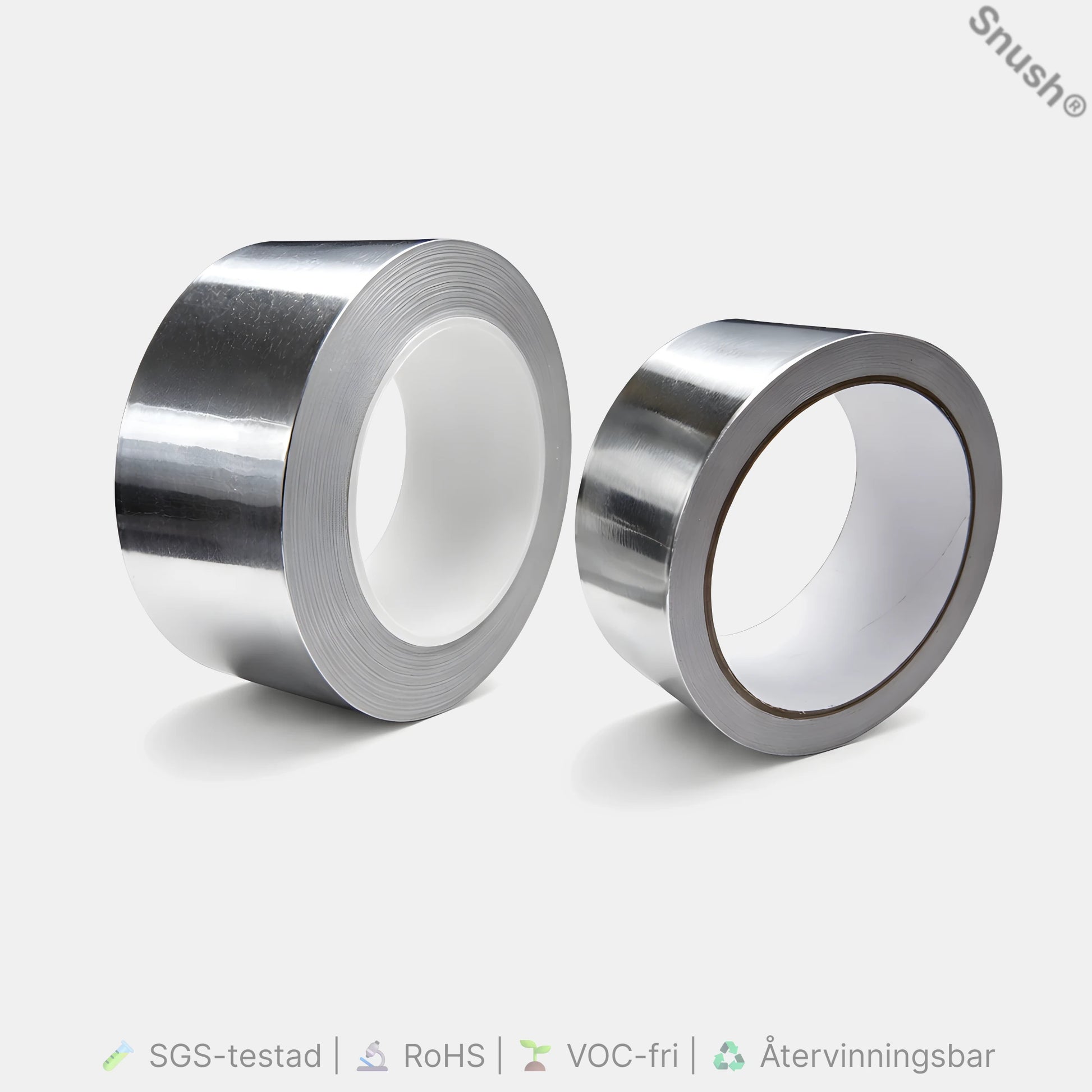 ProLab™ Aluminum Conductive Tape 50 mm × 20 m – single och double conductive aluminiumtejp för EMI och jordning