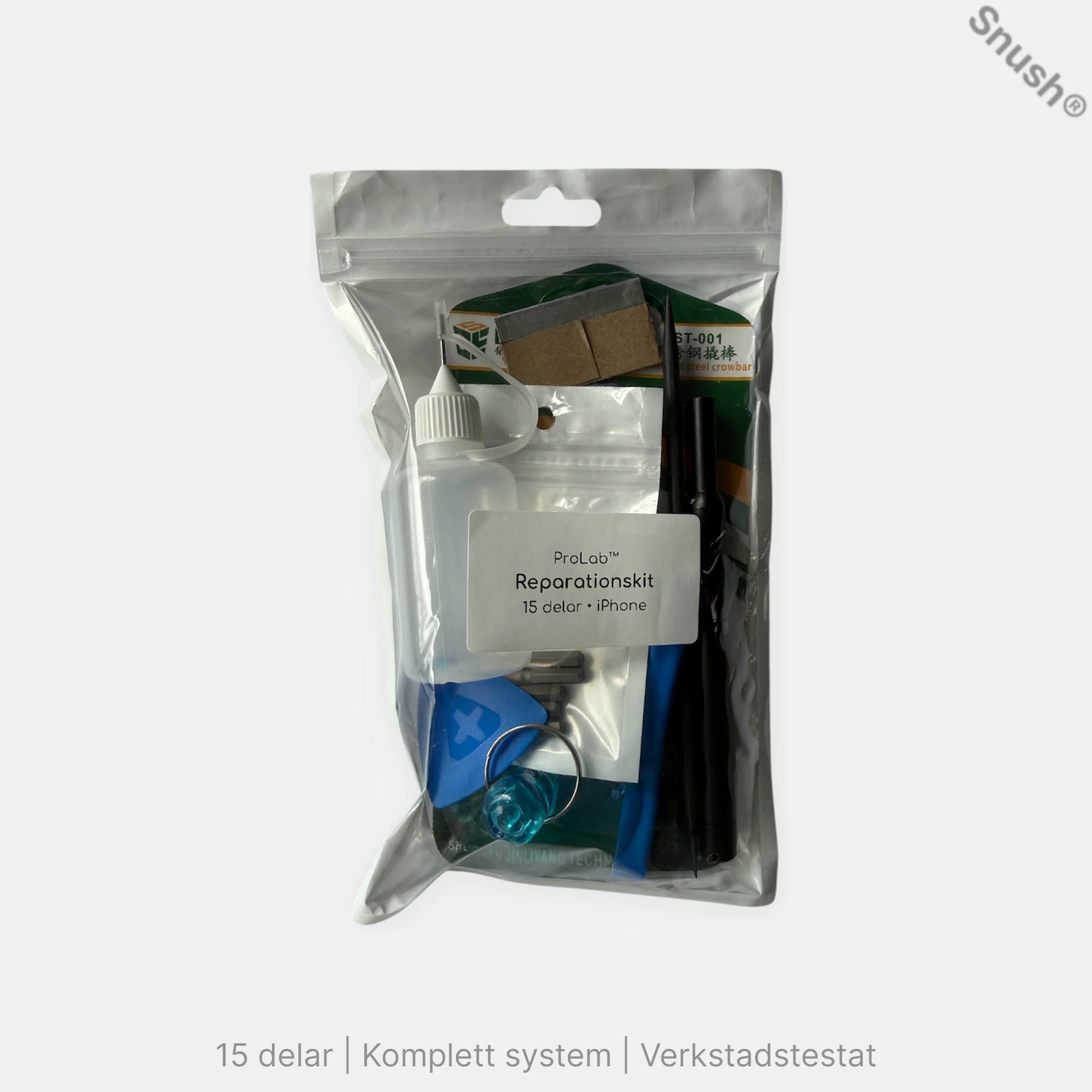 ProLab™ iPhone reparationskit med 15 delar för skärmbyte och elektronikreparation