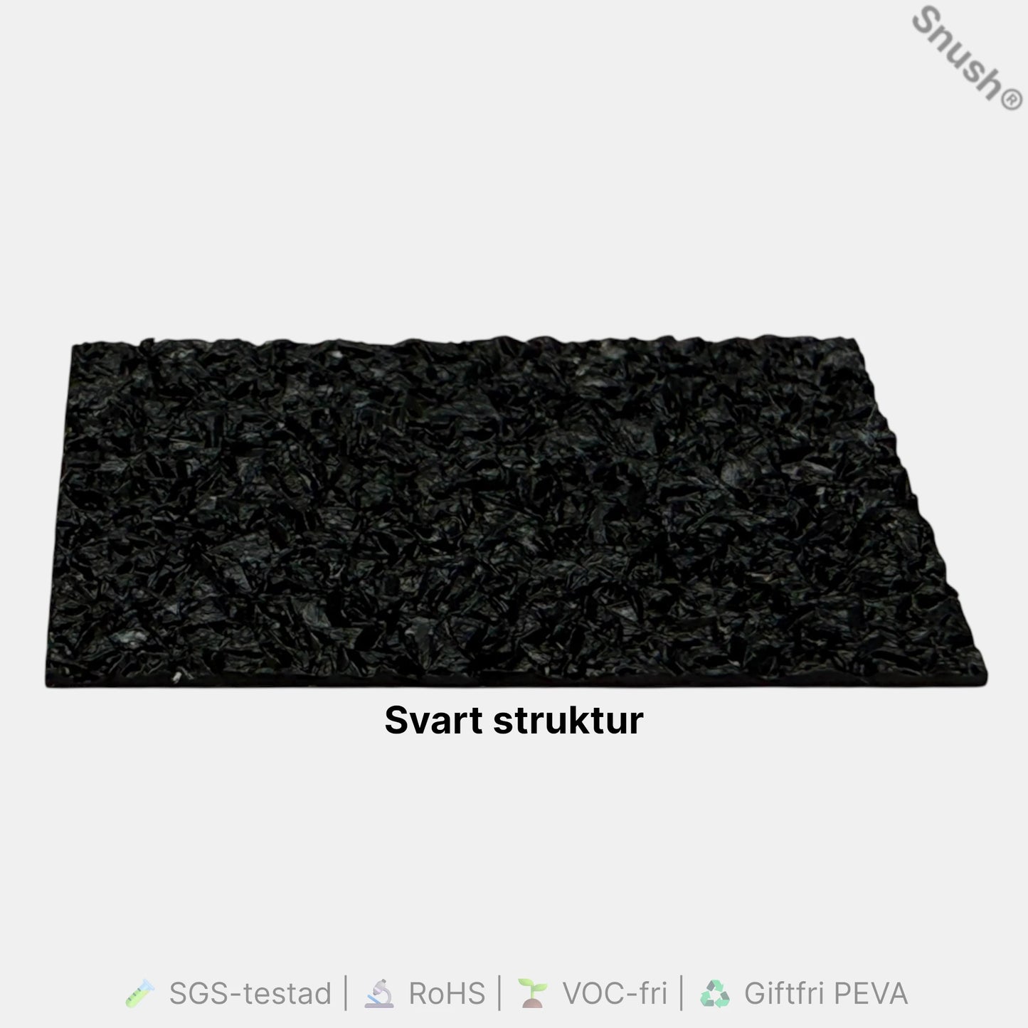 Svart PEVA-struktur på halkskyddstejp – extra grepp för trappor och entréer