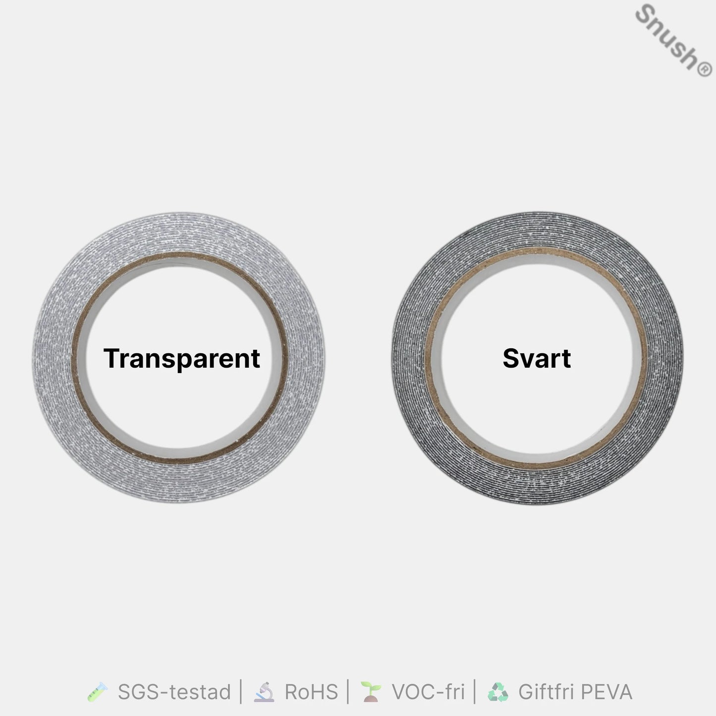 Jämförelse mellan transparent och svart ProLab PEVA Anti-Slip Tape