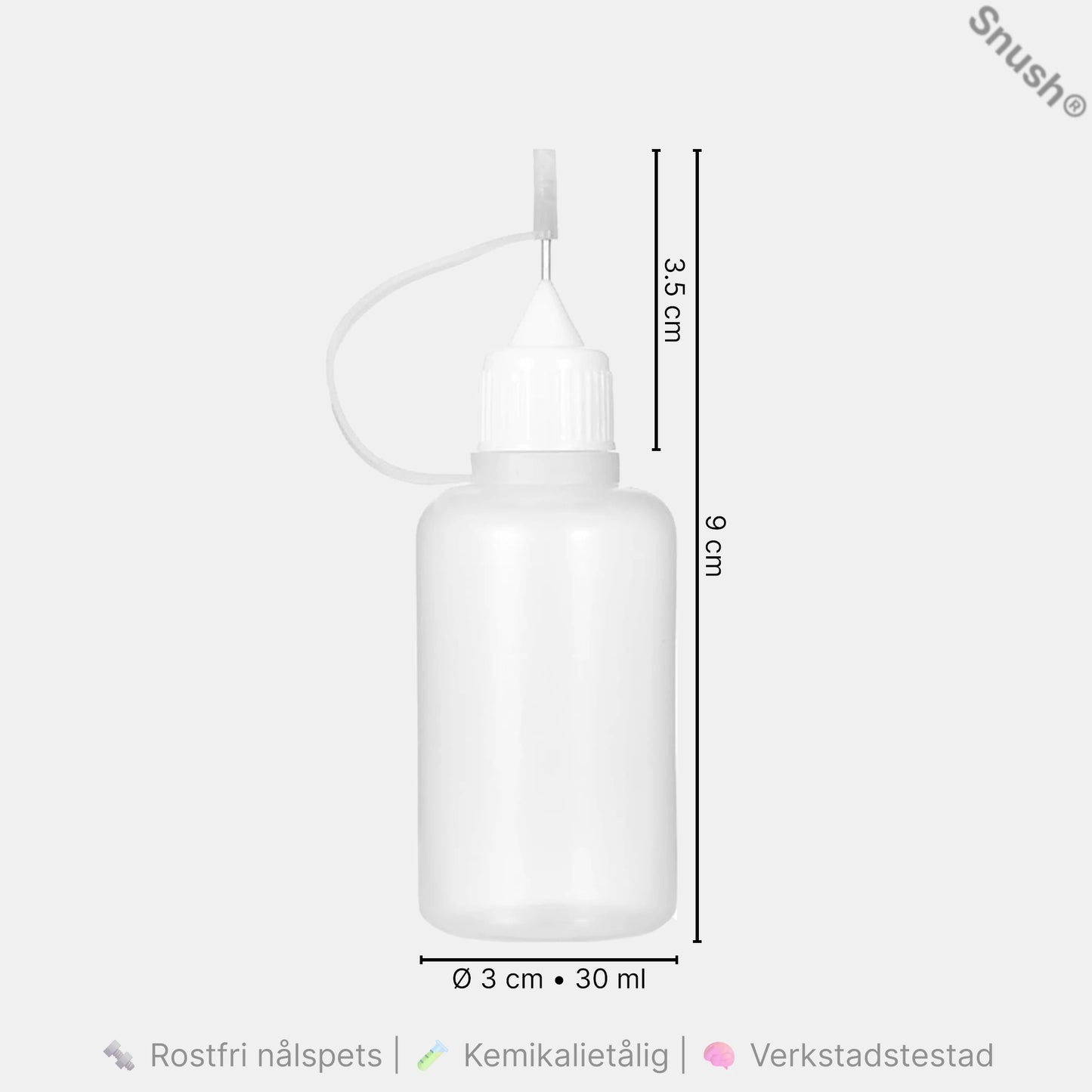 ProLab™ precisionsflaska 30 ml med rostfri nålspets för elektronikreparation och rengöring