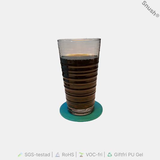 Snush® rund räfflad PU-pad 9 cm som underlägg för muggar och glas
