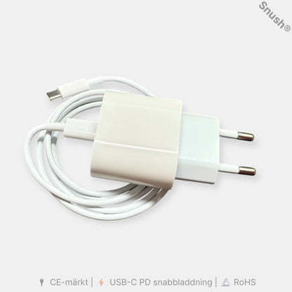 Turtos 20W USB-C snabbladdare med USB-C-kabel – komplett laddpaket
