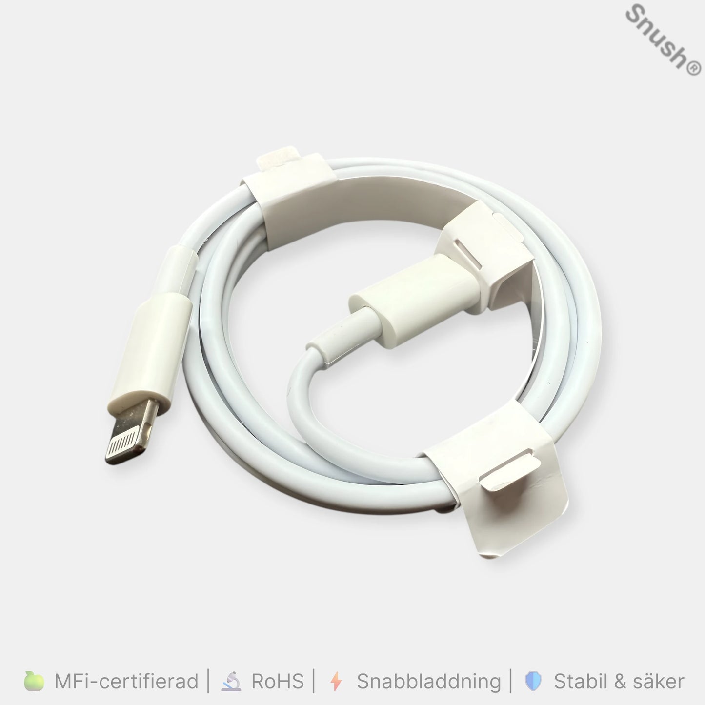 Turtos USB-C till Lightning-kabel – MFi-certifierad snabbladdning