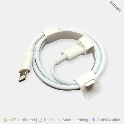 Turtos USB-C till Lightning-kabel – MFi-certifierad snabbladdning