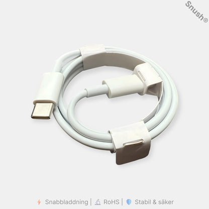 Turtos USB-C till USB-C-kabel – PD-stöd för snabbladdning